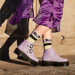 Dr. Marten Chelsea Buckle Platform Boots